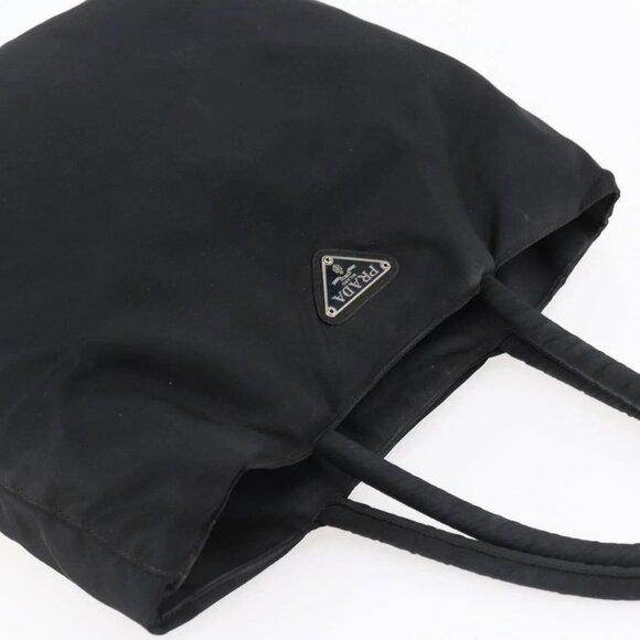 PRADA Tote Bag Nylon Black Silver Auth bs30068 - Picture 7 of 16